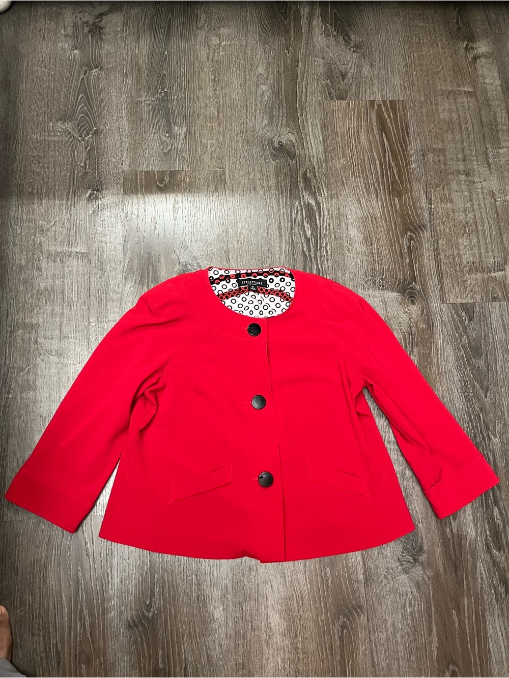 Perceptions Red Blazer Jacket - Picture 1 of 7